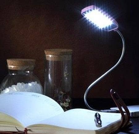 T  Computer Lamp with USB 5V Flexible Gooseneck Mini Charging 28 LED Portable Reading Light Switch