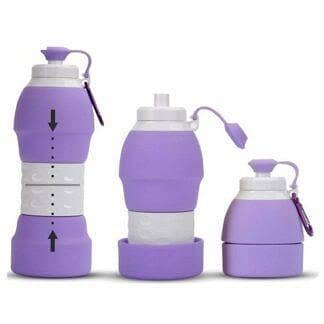 T  580ML Portable Folding Cup Outdoor Travel Sports Bottle Creative Gift Silicone Cup Collapsible