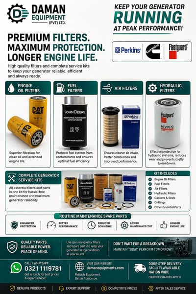 Diesel Generator Spare parts and Filters & Oil