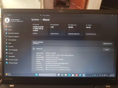 *Lenovo ThinkPad X1 Carbon 7th 8GB 256 GB SSD