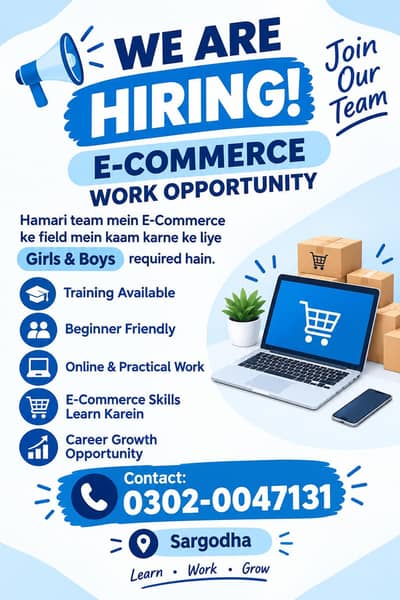 E-commerce Work Available