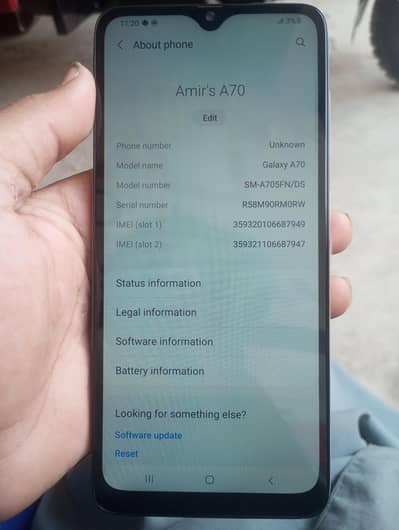 Samsung Mobile A70 4/128GB 03083943001 without box NIC copyy