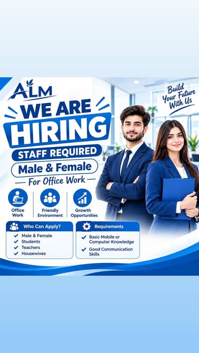 we are hiring stuff male and female for online and office work