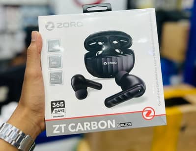 Zoro ZT Carbon bluetooth earbuds premium sound battery type c zero