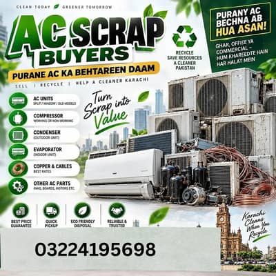 Old AC Buyer/Used AC Purchaser/Window Split Inverter/AC Buyer Scrap
