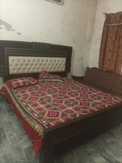 Bed with Side tables, Dressing & Showcase for Sale