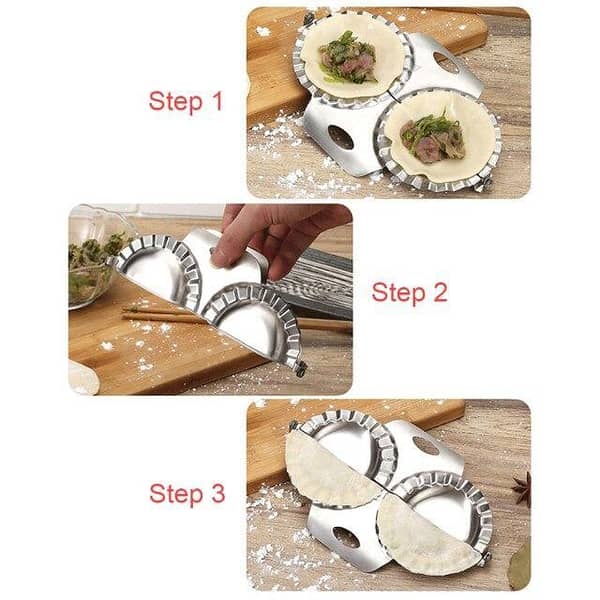T  Multi-Function Dumpling Maker Mold Dough Presser Stainless Steel Kitchen Gadgets Novelty Wonton Mould For Dough Pressing