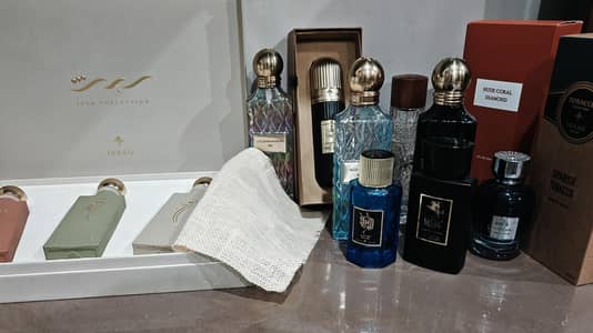 Ibraq and almajed oud perfumes