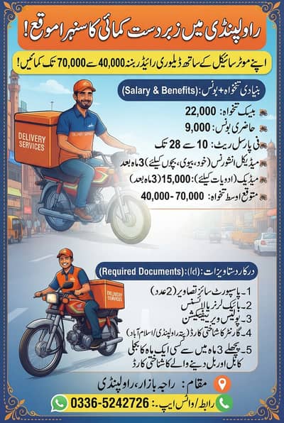 Delivery Rider Required