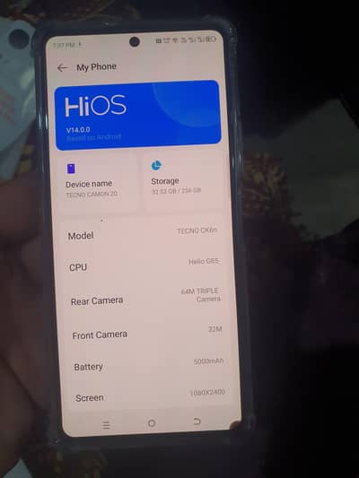 Tecno CAMON 20. . . 16. . 256