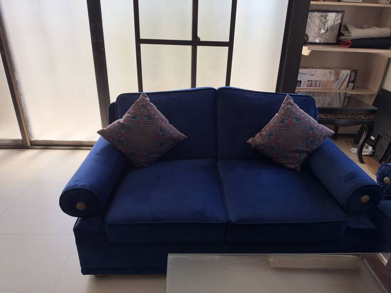 7 seater sofa set with cushions 1