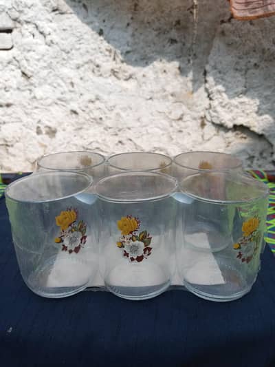 water glass set 6 pec Nasir maqsood Glass Factory