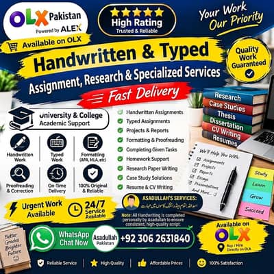 asadullah handwriting service available