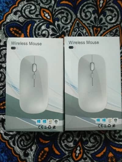 Branded Wireless Rechargable  Bluetooth Mouse Ultra Slim Desgin New