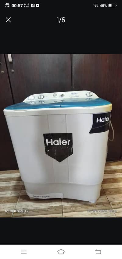Haier washing machine twin tub semiautomatic capacity 8kg