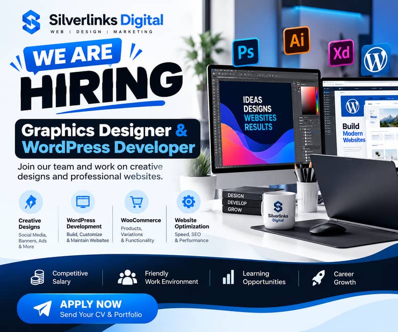 We are Hiring! Graphics Designer & WordPress Developer 0