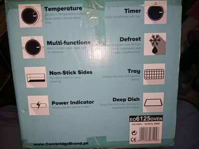 Brand New Cambridge Electric Oven EO6125 – Exchange with New Microwav