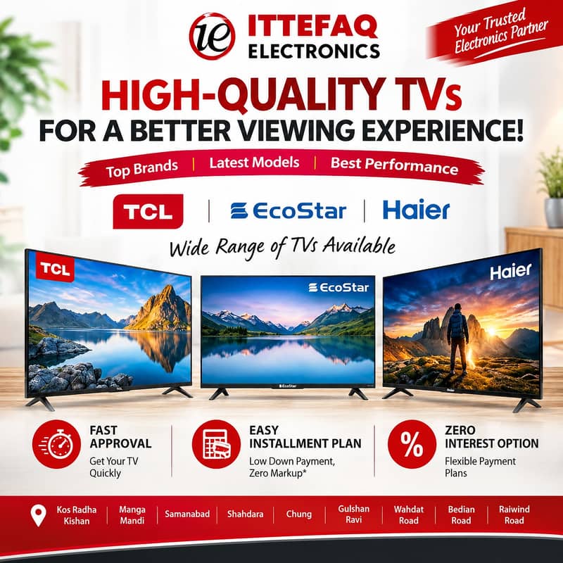 LED TVs – Easy Installments | Ittefaq Electronics 0