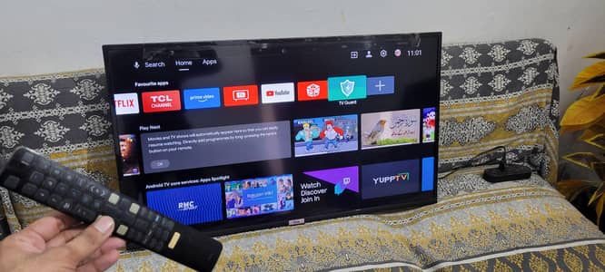 Tcl 40 inches android led lush condition with remote price final