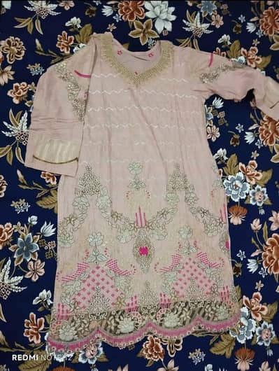 Embroidered Pink 3 Piece Suit - contact only from LAHORE