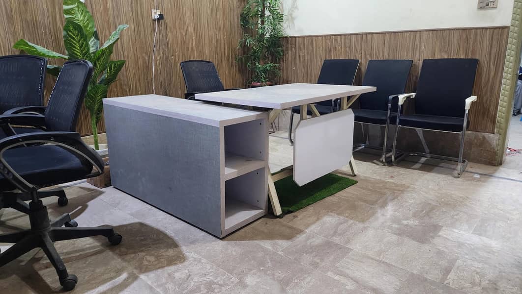 Office/Computer Table 2x4 ft | Office Table Set, Table Chair 1