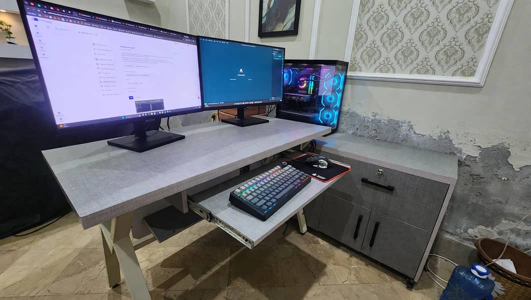 Office/Computer Table 2x4 ft | Office Table Set, Table Chair 4