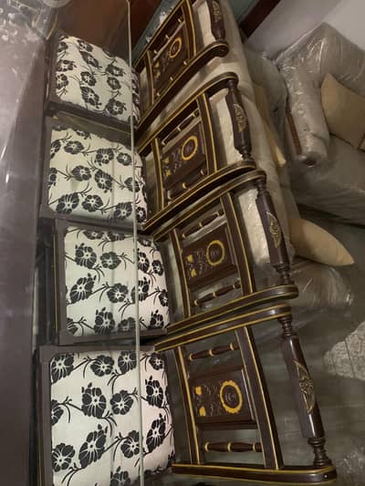 10 Chairs With Table Wood.