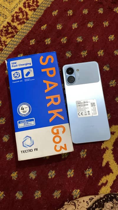 Tecno Spark Go 3 All okay box and charger