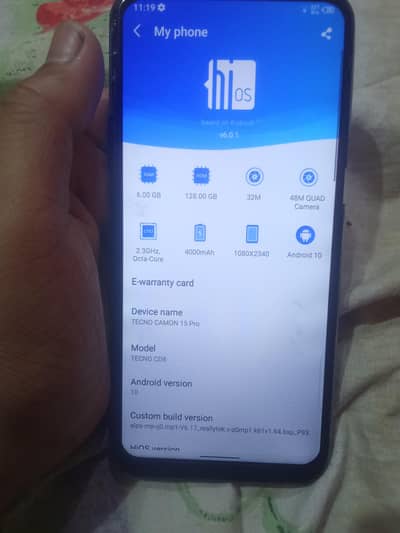 Tecno CAMON 15 Pro 6 128 urgent sale need cash