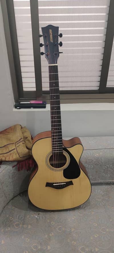 Starway Acoustic Cutaway Guitar (Mint Condition) + Padded Bag & Picks