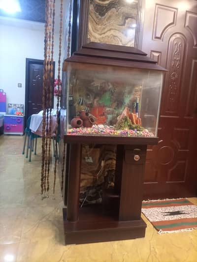 Beautiful Wooden Aquarium with Stand – Complete Fish Tank Setup