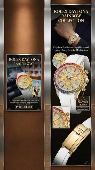 Daytona fully Raimbow Style iced watch