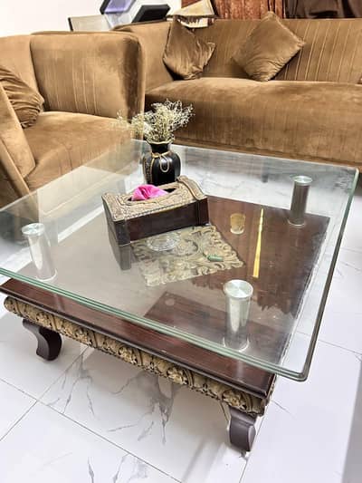 Center table with sofa