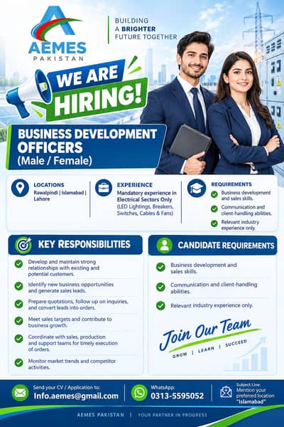 Business development officer / Sales & Marketing Officers