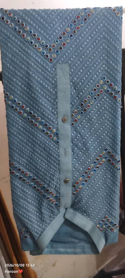 Sky blue Embroidery kurta for Wedding events