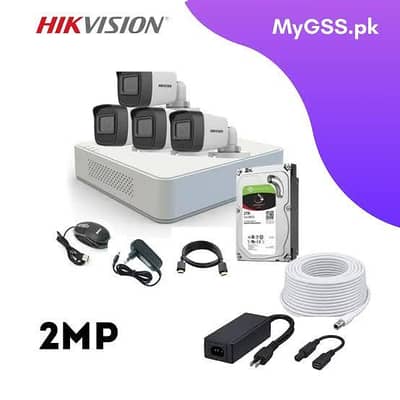 Dahua Hikvision 2 camera 2 mp 4 channel dvr XVR cctv cable hard drive