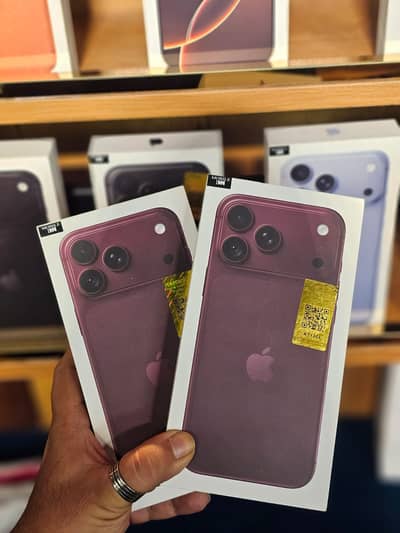 Box Pack Iphone 18 Pro Max 256GB Burgundy PTA Official Approved Ready