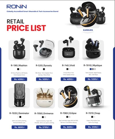 Ronin Wireless Earbuds Original | ANC ENC Bluetooth Earbuds