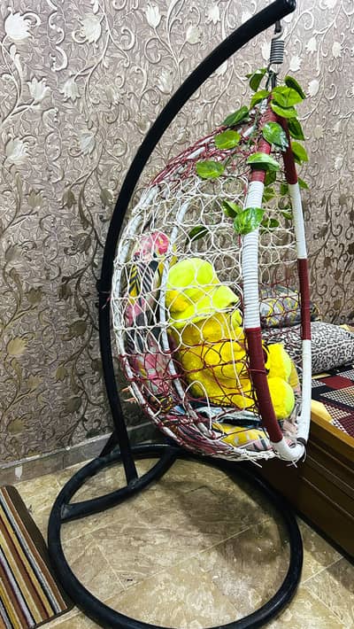 egg swing chair iron