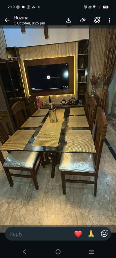 Dining table and chairs