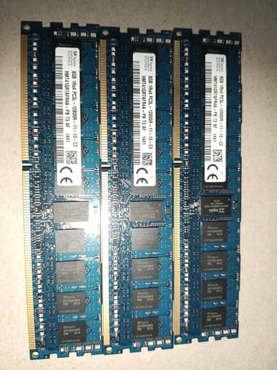 SK hynix Three Pieces 8GB DDR3 ECC Registered RAM PC3L-12800R 1600MHz