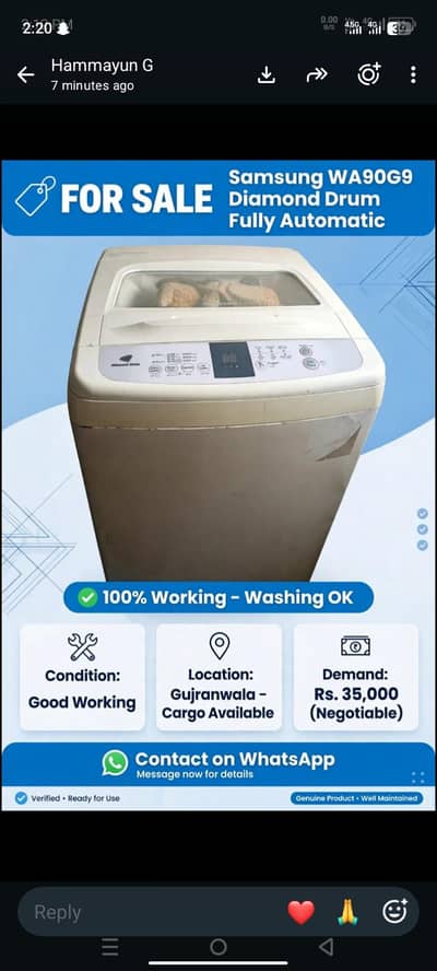 Model num WA90G9