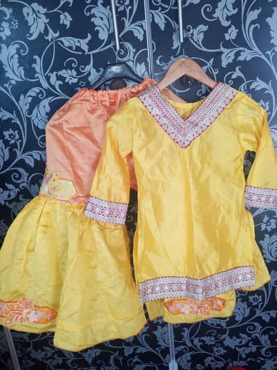 Beautiful Yellow Heavy Eastern Party Wear Dress