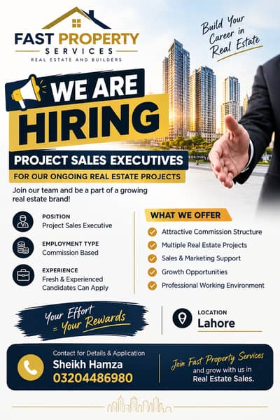 HIRING – PROJECT SALES EXECUTIVES