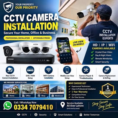 CCTV installation Service in Lahore- CCTV HD Security Camera Available