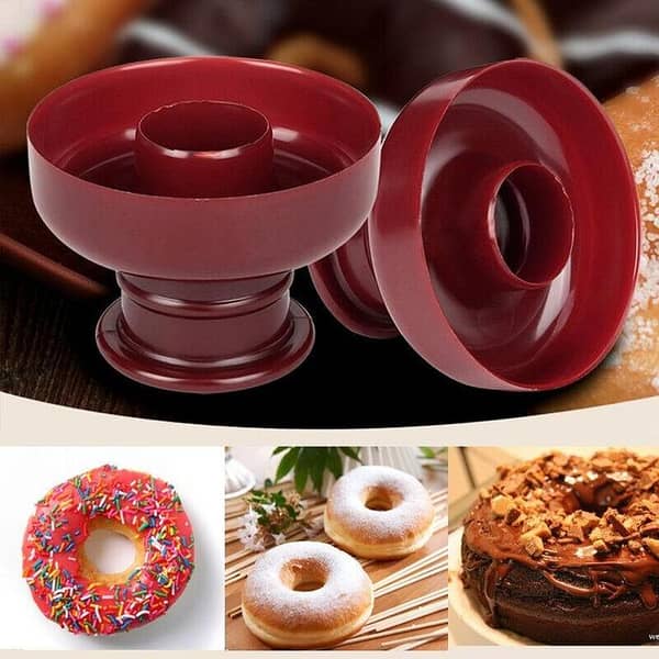 T  pack of 2 Habuy Donut Maker Cutter Fondant Cake Bread Desserts Bakery Mould Mold Baking Tools