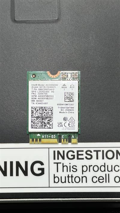 Intel WiFi 6 AX200NGW M. 2 WiFi + Bluetooth 5.2 Card