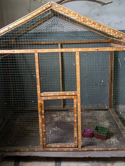 Big Size Wooden Cage For Birds