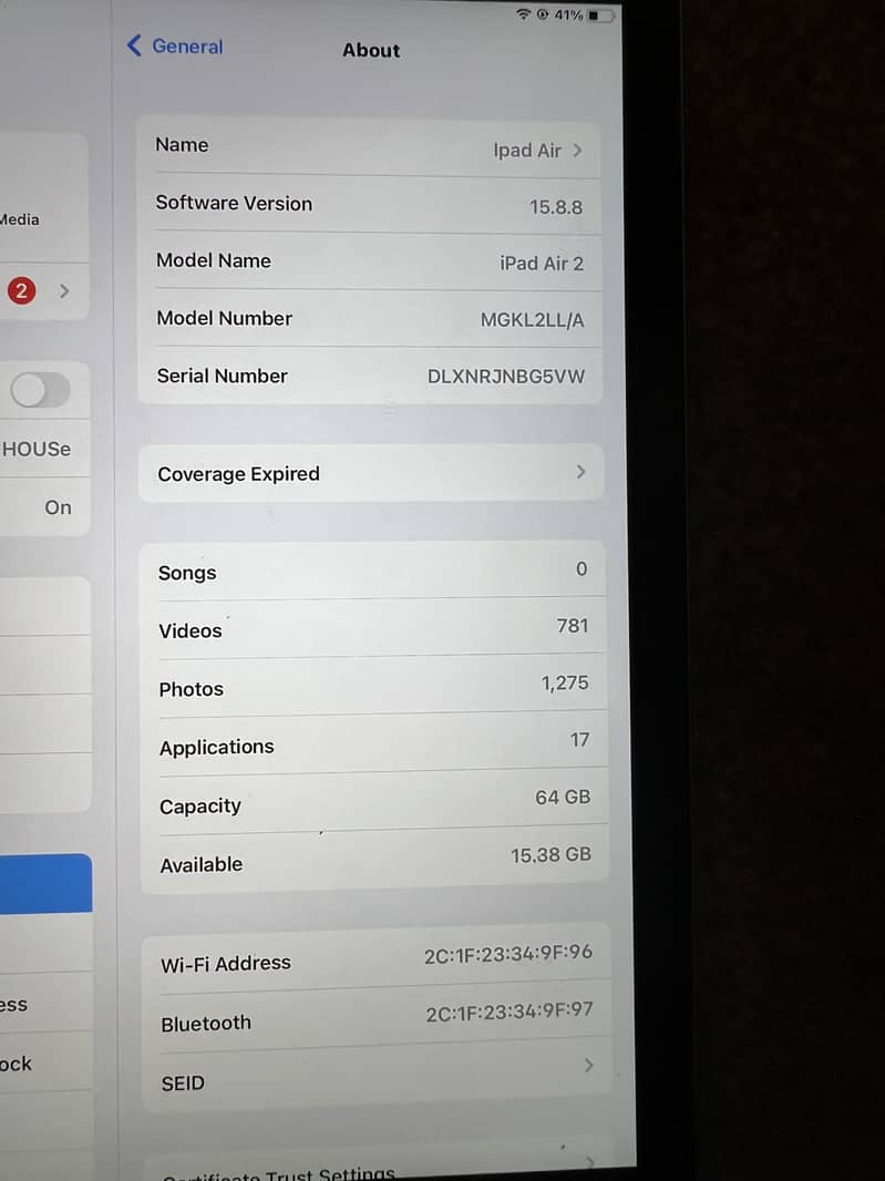 Ipad air 2 5