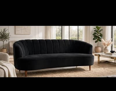 Black color fabric velvet